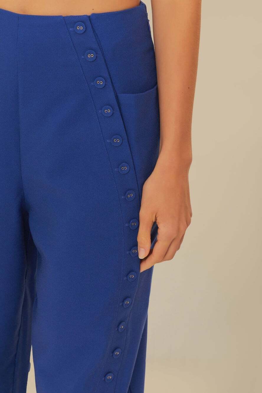 NWOT Farm Rio Navy Blue High Waisted Pants Size M W30 Women's - Picture 3 of 13